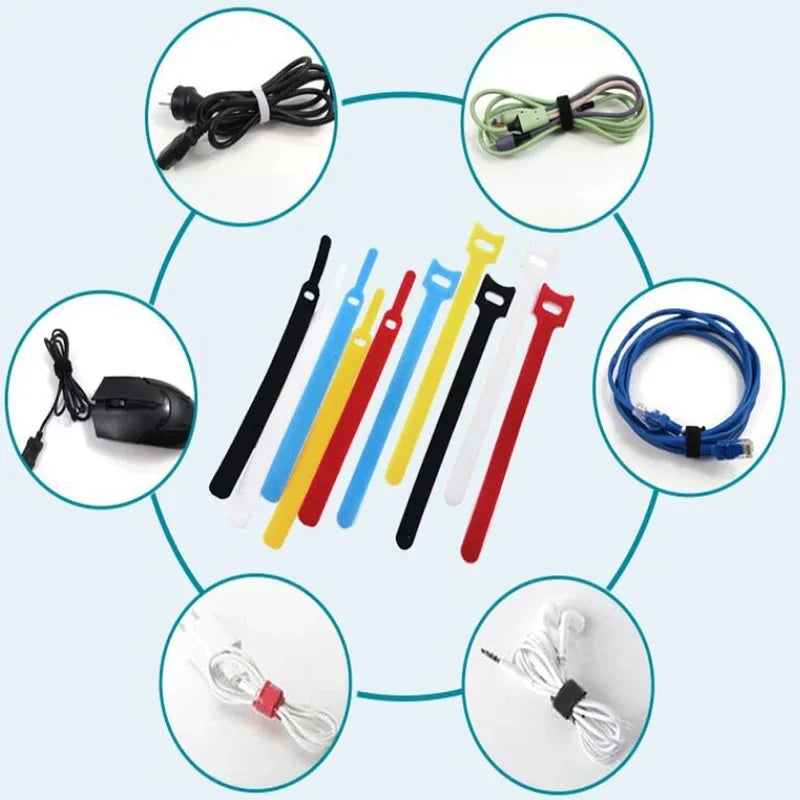 Releasable Nylon Cable Ties – Reusable Wire Organizer Straps