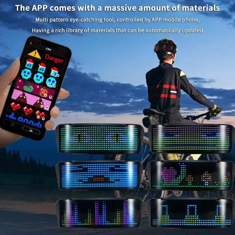 LED Motorcycle Helmet Display Tail Light – RGB DIY Night Riding