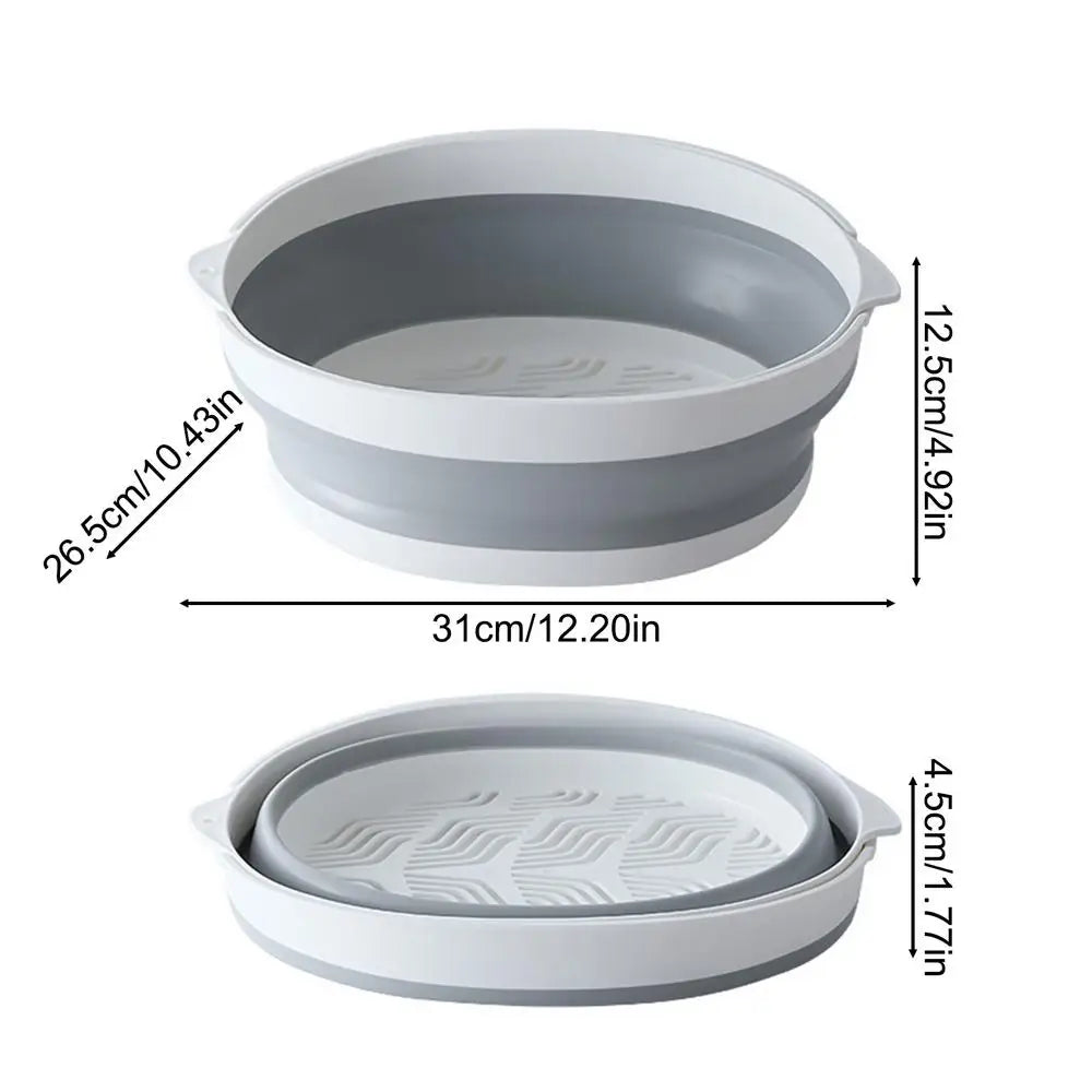 Foldable Strainer Double-layer Fruit Washing Kitchen Parents Daily
