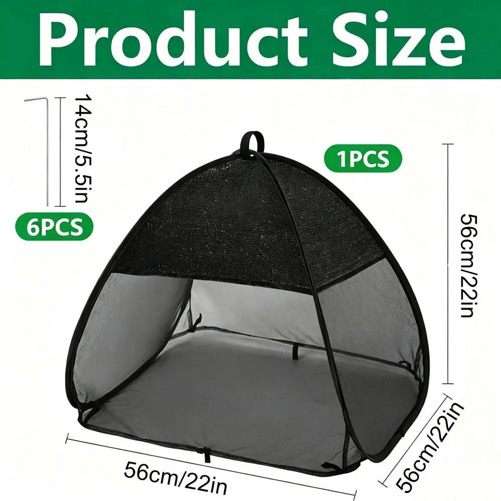 Shade Tent for Plants Pop Design Mesh Awning Tent Outdoor Plant Shade Bird Barrier for Garden Patio Cage Outdoor Backyard Zpaxo Black China Mainland