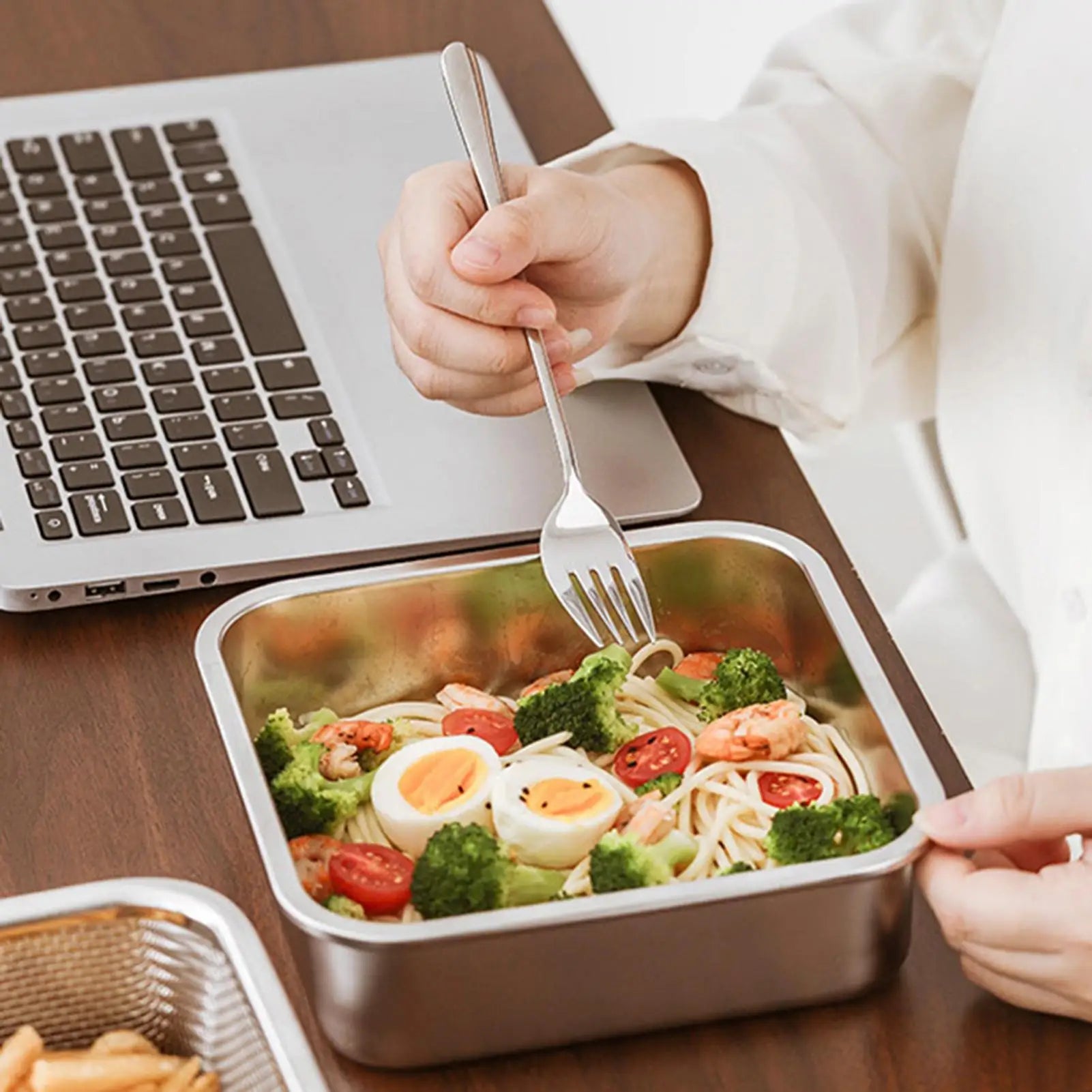 Lunch Box Men Stainless Steel Meal Prep Bowls Stackable Food Storage