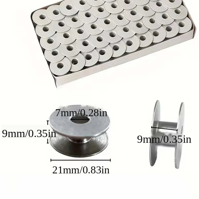 10/20pcs Aluminum Bobbins for Sewing Machines, Stainless Steel Thread Spools, Industrial Flat Car, Sewing Machine Thread Core Zpaxo