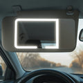 5X Magnification Car Vanity Mirror 3X Magnifying Rechargeable LED Light Mirror Universal Fit HD Mirror Rechargeable Mirror Zpaxo Black