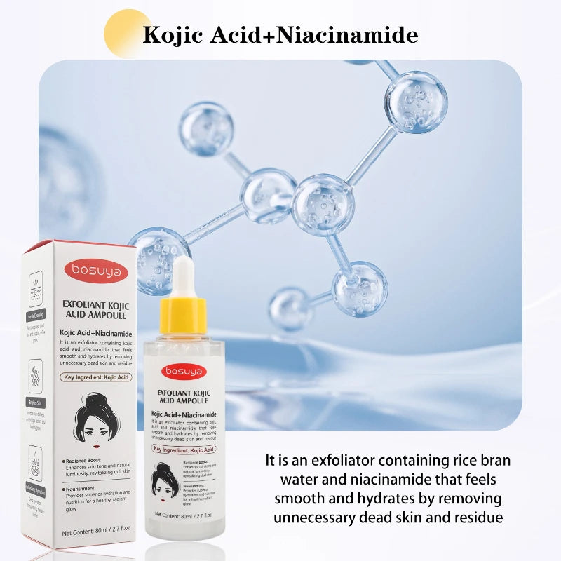 Kojic Acid & Niacinamide Brightening Exfoliating Serum 80ml Brightening Facial Serum Zpaxo Kojic Acid essence