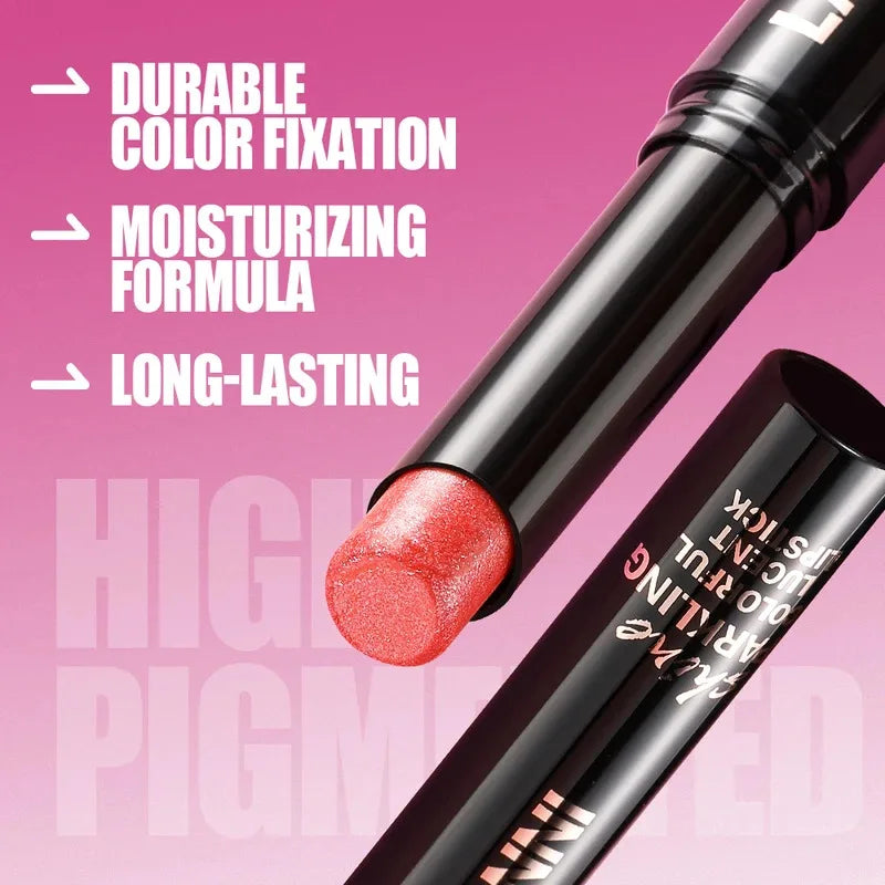 Diamond Pearlescent Lipstick Waterproof Long Lasting Non-stick Cup Matte Velvet Shiny Lipsticks Red Sexy Lips Makeup Cosmetics Zpaxo