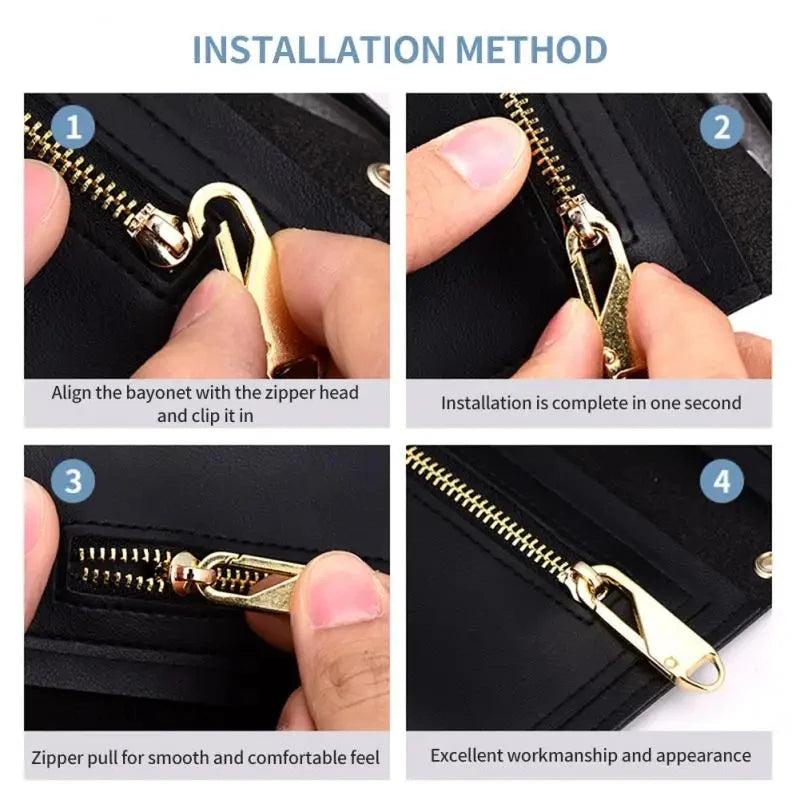 Metal Alloy Replacement Zipper Sliders – 5–20pcs DIY Repair