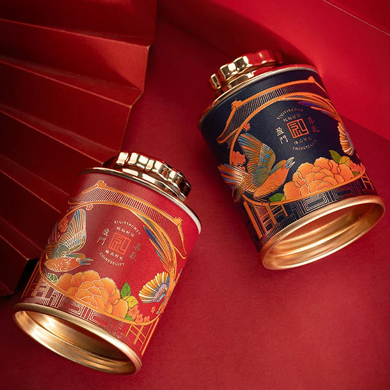 Household Green Black Tea Sealed Jar Portable Travel Small Tea Packaging Box NEW Mini Empty Tea Tin Can Paper Storage Can Zpaxo