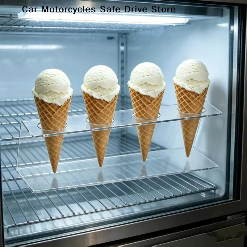 MTransparent Acrylic Ice Cream Cone Holder Dessert Stand Party