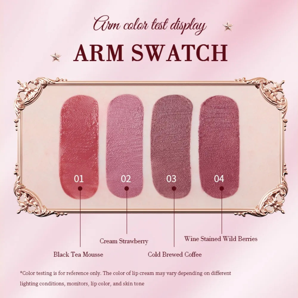French Sweetheart Cake Matte Lip Gloss Velvet Mousse Mud Soft Focus Zpaxo