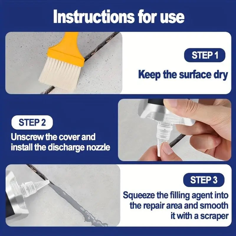 Quick-drying self-leveling concrete repair adhesive | joint sealant for wall/roof/floor Leakproof material outdoor tiles Zpaxo