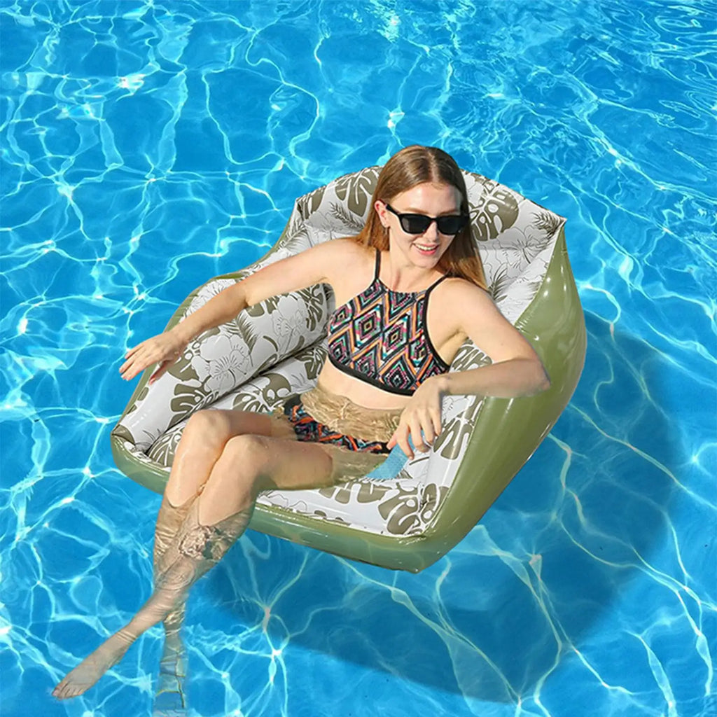 Pool Floats Adult Inflatable Mesh Seat With Cup Holder Adults Pool Rafts Beach Floats For Summer Vacation River Lake Backyard Zpaxo