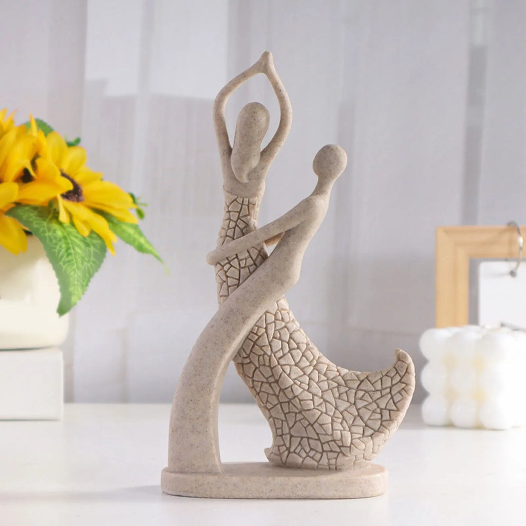 Couples Abstract Statue Modern Decor Tabletop Valentines Day Home Zpaxo