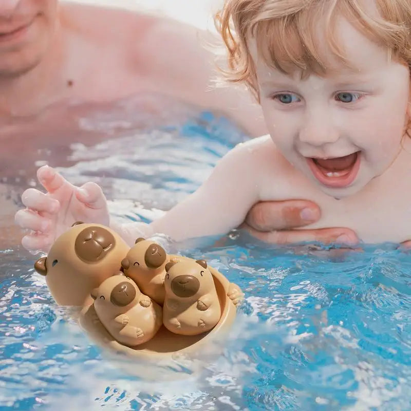 Bath Toys For Kids Soft Bathtub Capybara Toy For Babies Floating Interactive Water Play Capybara Animal For Shower Pool Beach Zpaxo