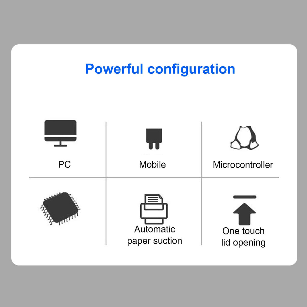 Embedded Thermal Receipt Printer Serial Port Microcontroller Secondary Development MCU Printing Module USB TTL 232 BT Port Zpaxo