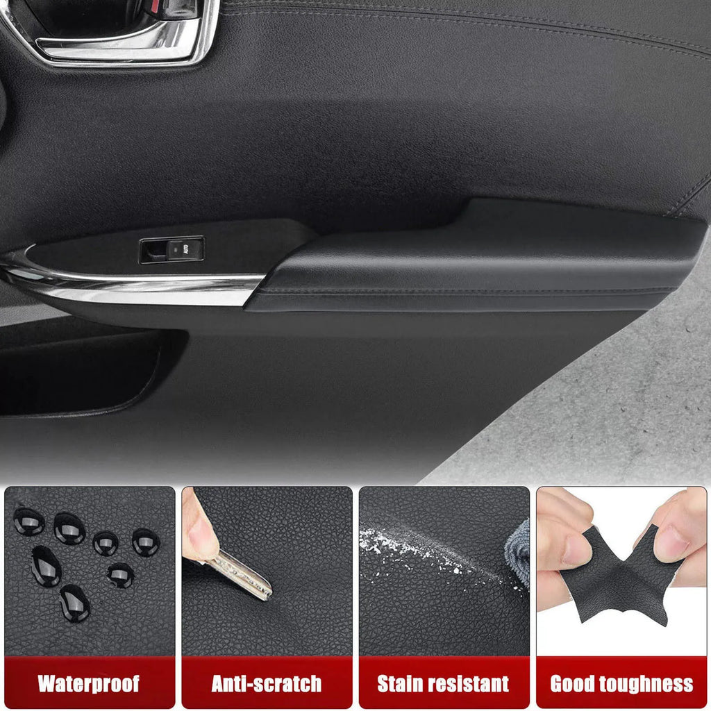 Microfiber Leather Armrest Door Panel Cover Breathable Waterproof