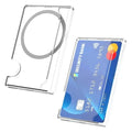Multifunctional Strong Magnetic Card Wallet Holder Portable Phone Zpaxo Transparent