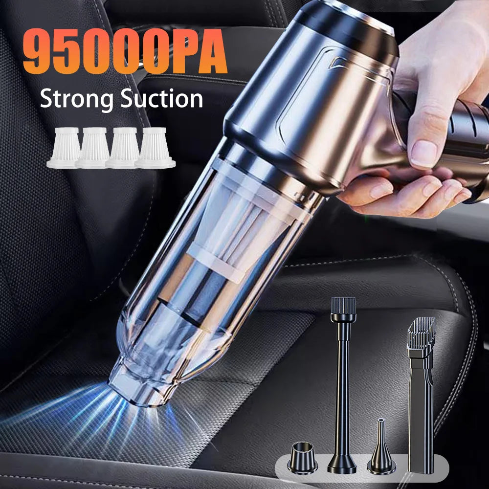 Car Vacuum Cleaner Wireless 95000PA Strong Suction Portable Handheld