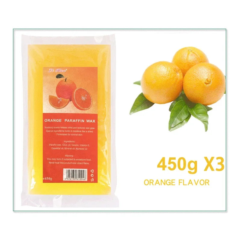 Paraffin Wax Hand & Foot Moisturizing SPA Peel-Off Mask Paraffin Wax Mask Zpaxo 450gHW-OrangeX3
