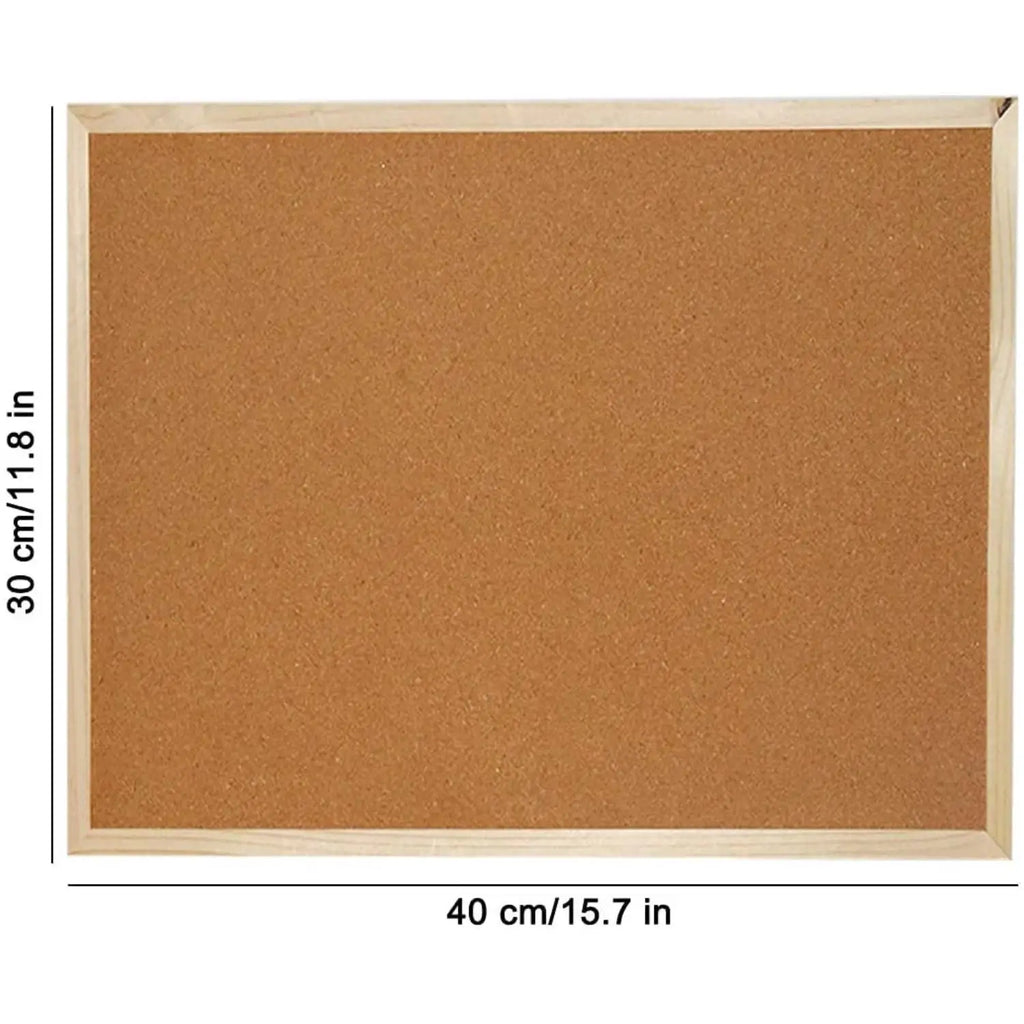 Retro Cork Board 12x16 Inch – Bulletin & Photo Memo Display