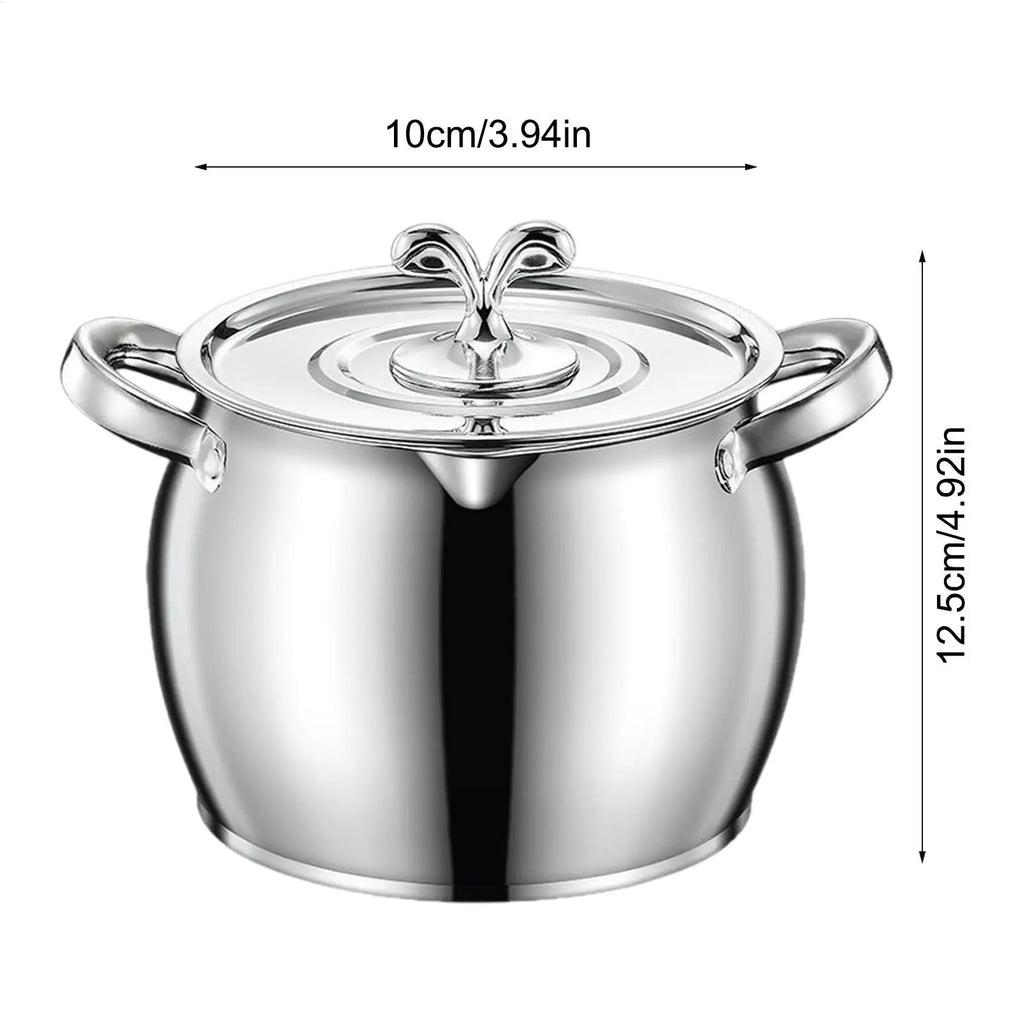 Stainless Steel Bacon Grease Container Fat Storage Canister Strainer