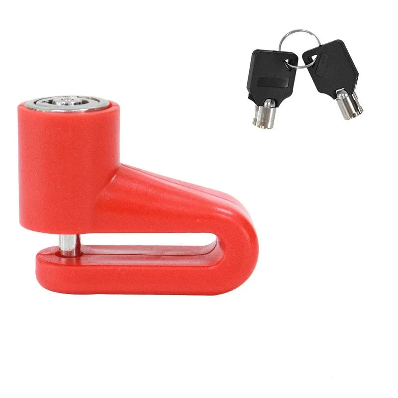 Anti-theft Lock Electric Scooter Disc Brake Steel Wire Bicycle Zpaxo Red