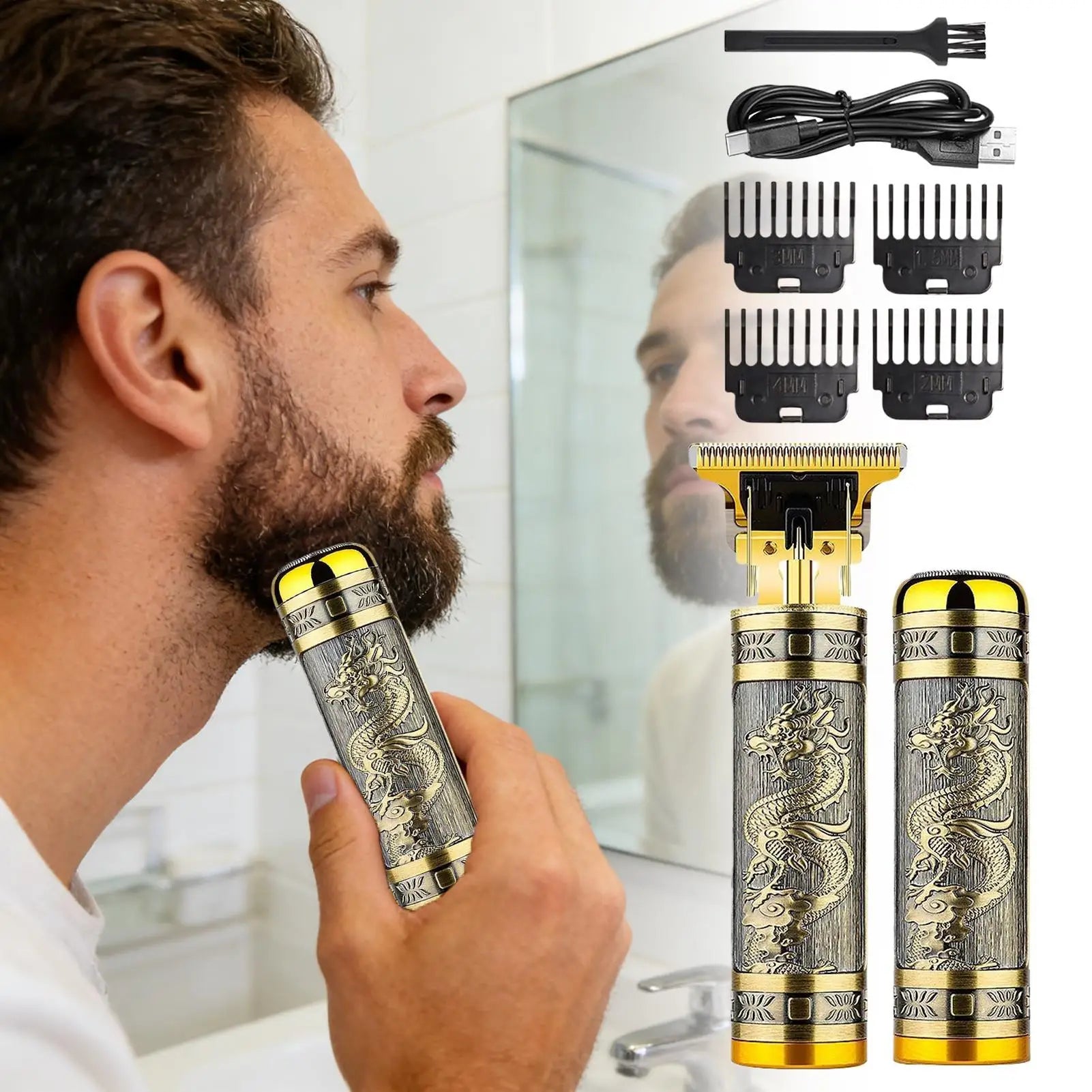 Men's Rechargeable Hair Clipper & Shaver Grooming Set | Zpaxo Hair Clipper Set Zpaxo