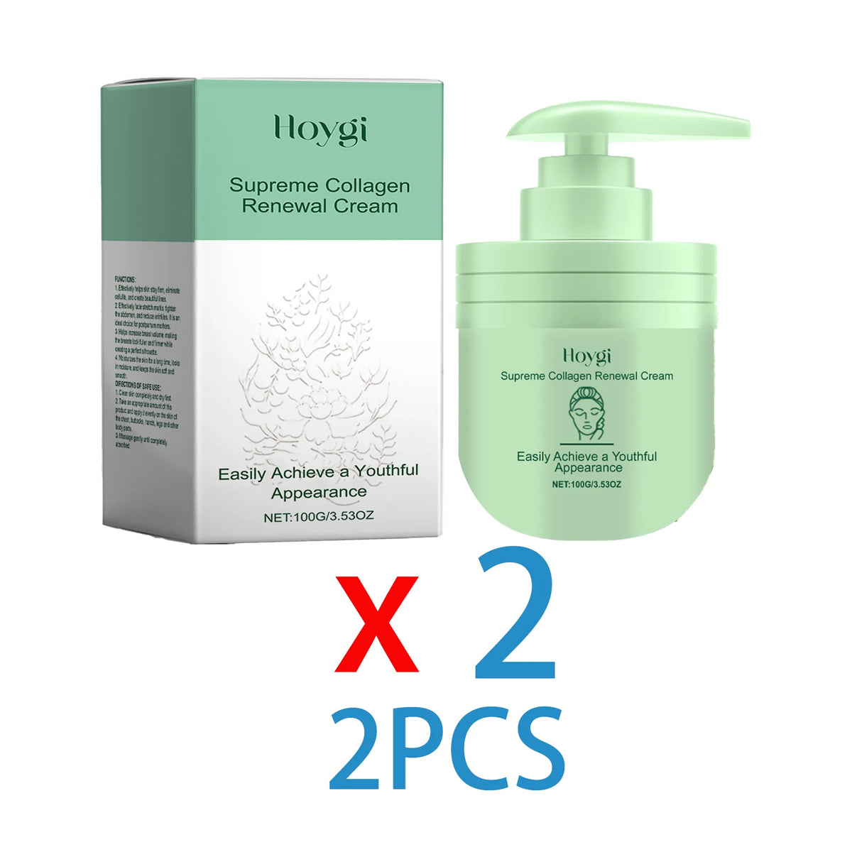 Hoygi Collagen Body Lotion Dry Skin Hydrating Firming Cream Zpaxo 2PCS Bestie Pack