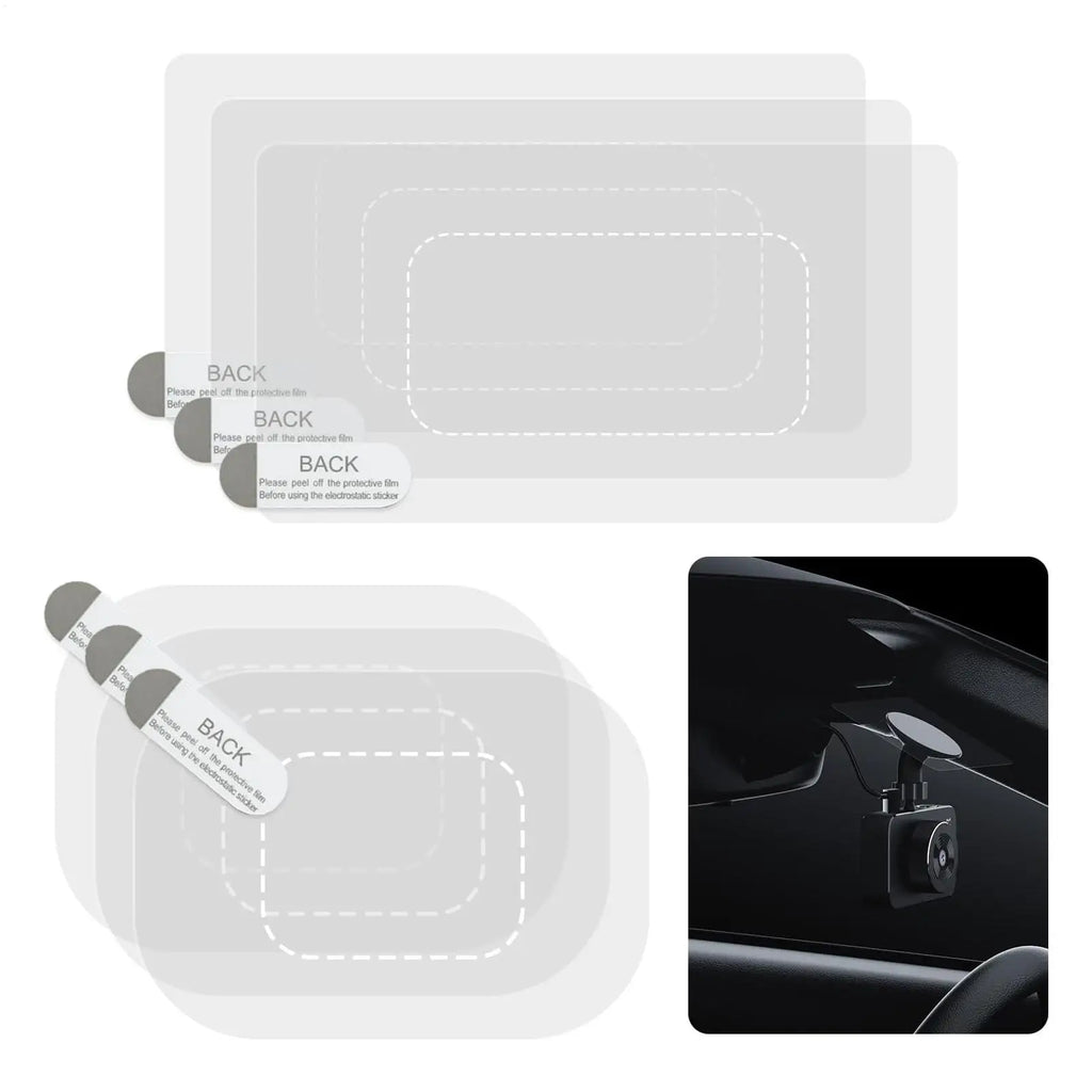 Sticker Shield For Windshields 6pcs Dash Cam Adhesive Electrostatic Stickers For Dash Cam Transparent Windshield Film Screen Zpaxo
