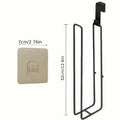 No-Drill Toilet Paper Holder – Self-Adhesive Wall Mount with Towel Bar, Black Iron Bathroom & Kitchen Storage – Space-Saving Tis Zpaxo 1pc
