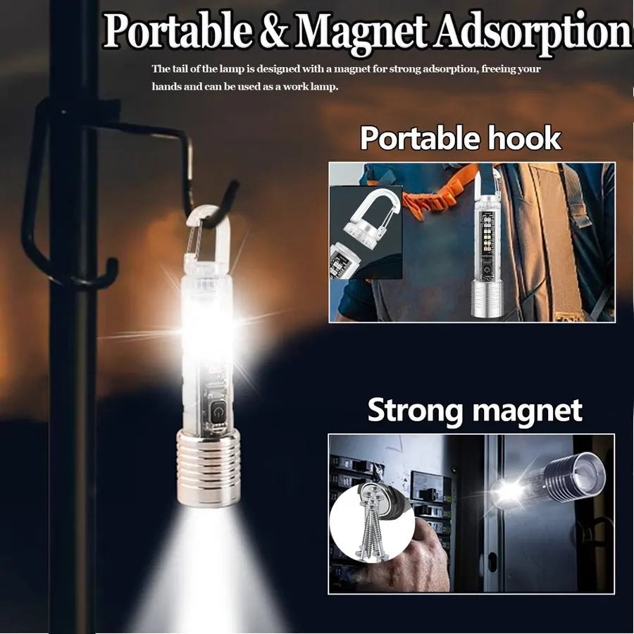 POCKETMAN 3800LM LED Flashlight – 8 Modes & COB Side Light