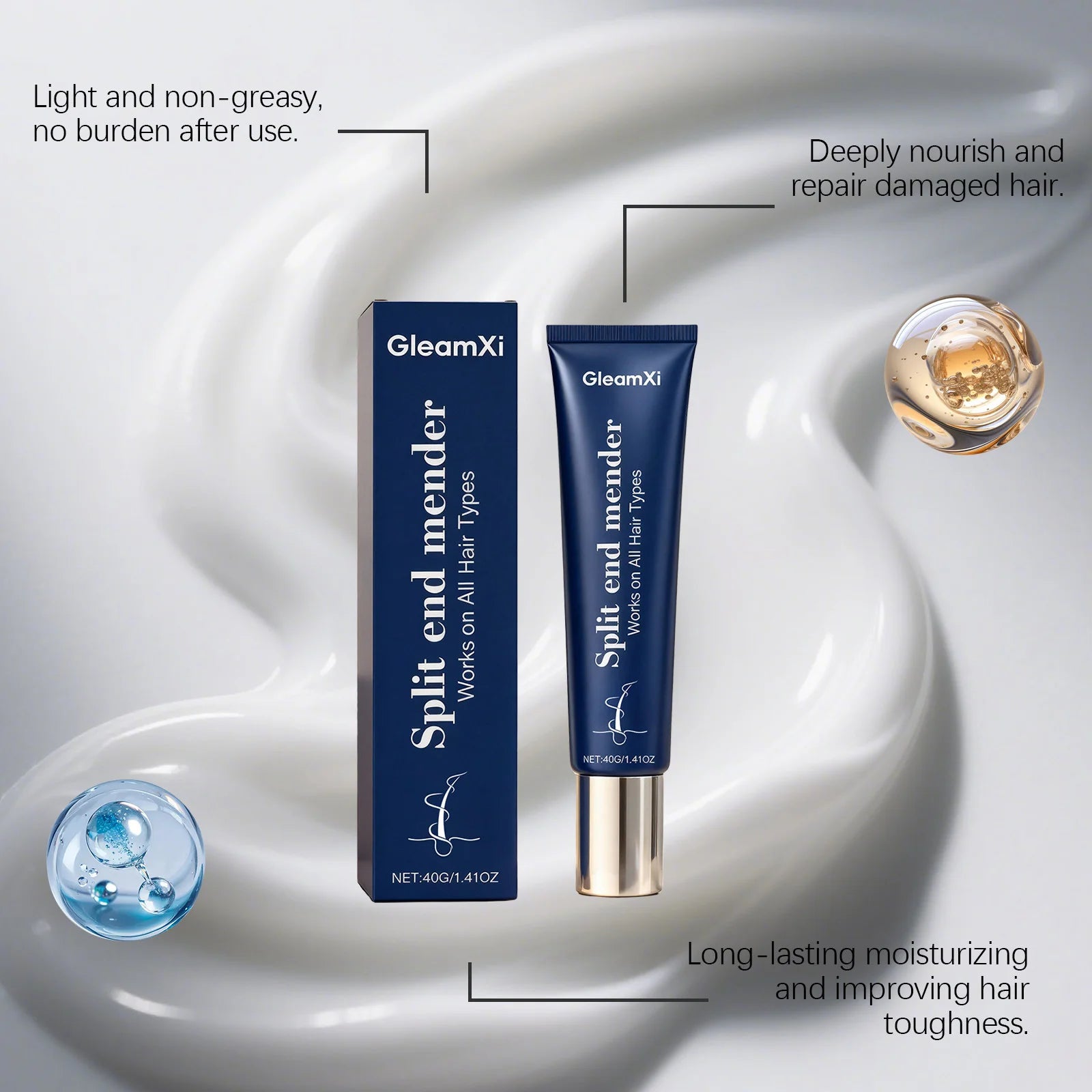 Gleamxi Hair Mask – Repair Damage, Frizz & Split Ends | 40g Deep Hair Mask Zpaxo