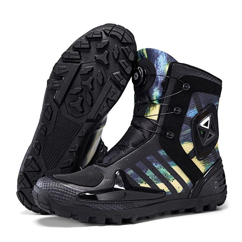 Lexsan Motorcycle Boots Men Leather Motos Breathable Anti Slip Zpaxo JC0026 1 39