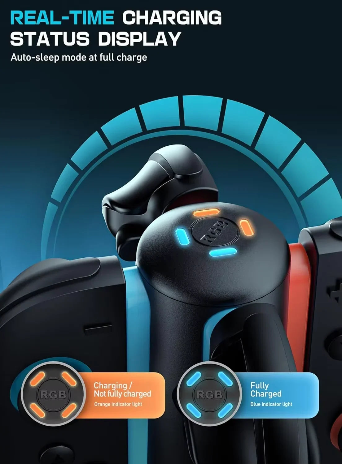 Controller Stand Fast Charging Dock 4-In-1 Charger Station Switch 2