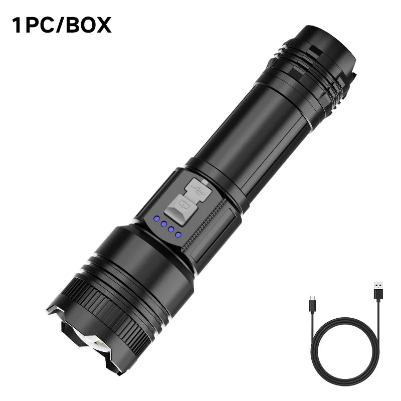 Strong Ultra Bright Long-range Flashlight Adjustable Zoom Multiple