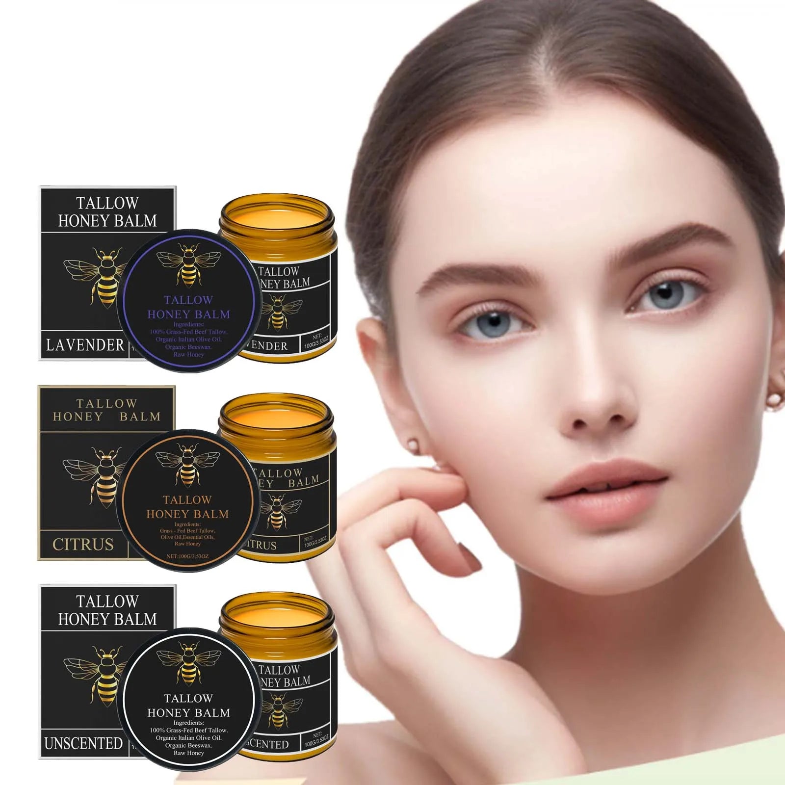 Hoygi Tallow Honey Balm – Firming & Hydrating Moisturizer 100g Skin Moisturizer Balm Zpaxo