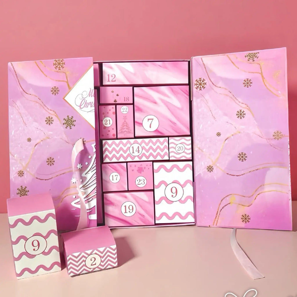 Reusable Calendar Advent 24-Grid Christmas Countdown Refillable