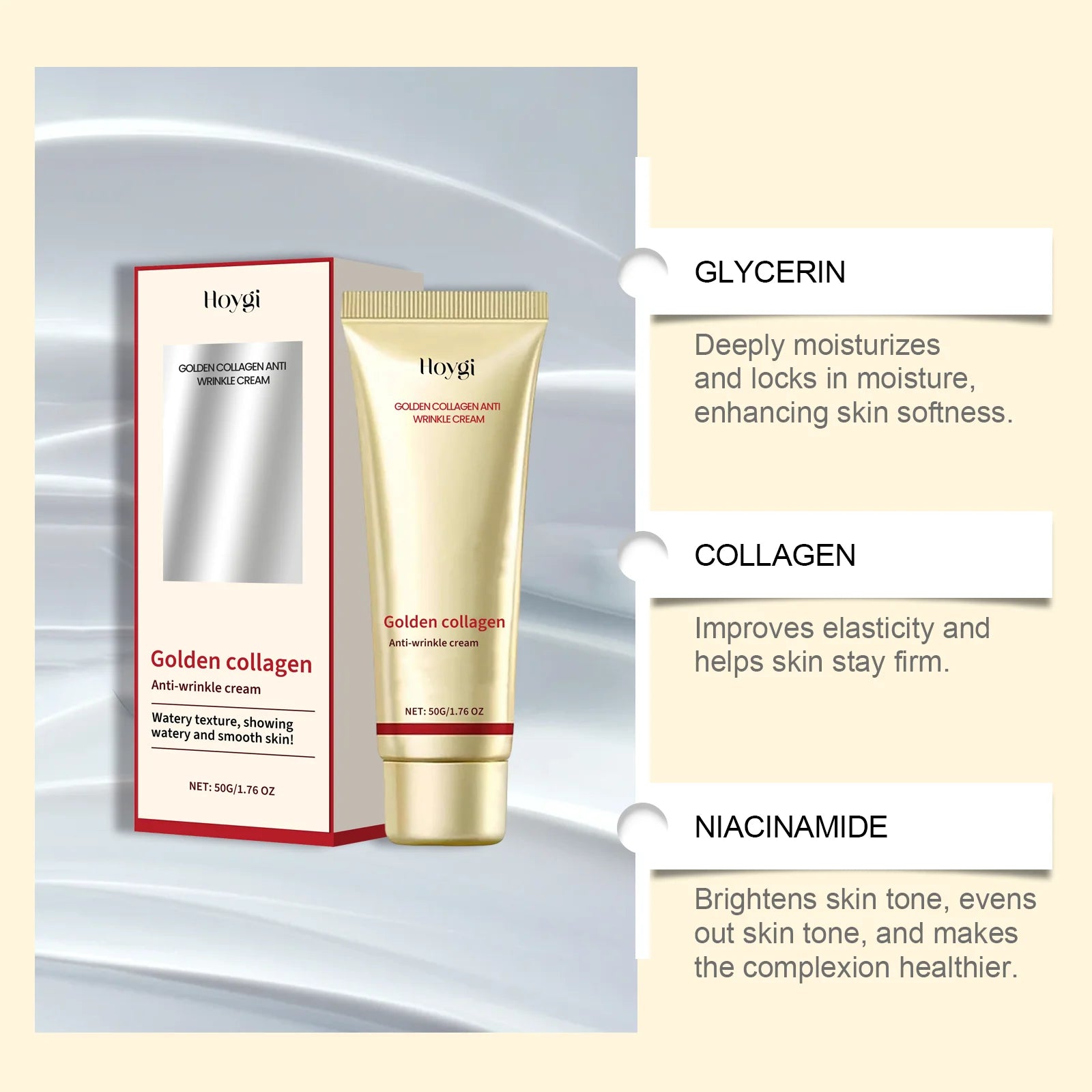 24K Gold Collagen Face Cream – Anti-Wrinkle Firming Moisturizer Gold Collagen Face Cream Zpaxo