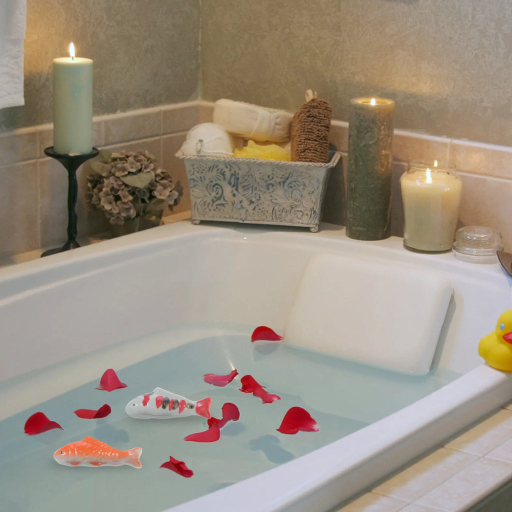 Floating Ceramic Fish Statue Bathtub Garden Pond Aquarium Decor