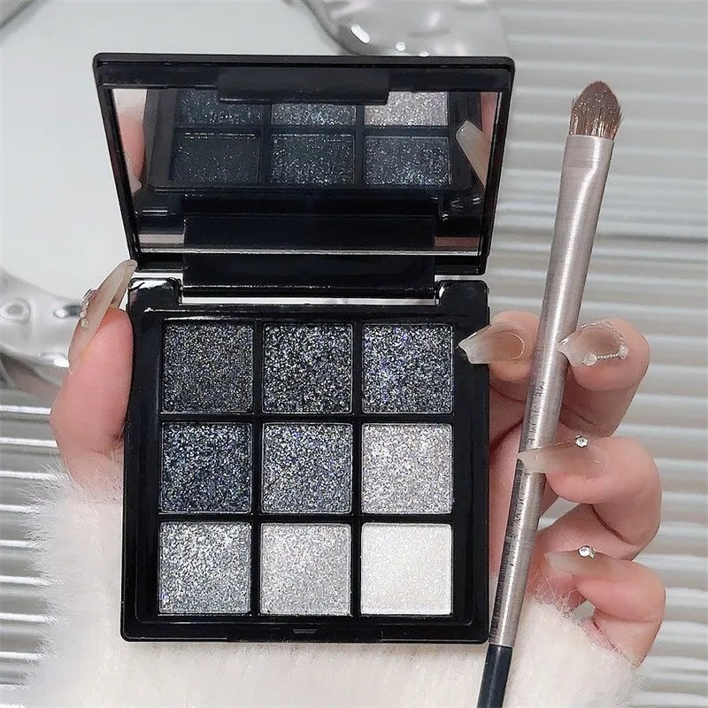 Dark Rose Eyeshadow Palette Black Eye Makeup Palette Long Lasting Glitter Eye Shadows Korean Party Cosmetics Make Up Palette Zpaxo