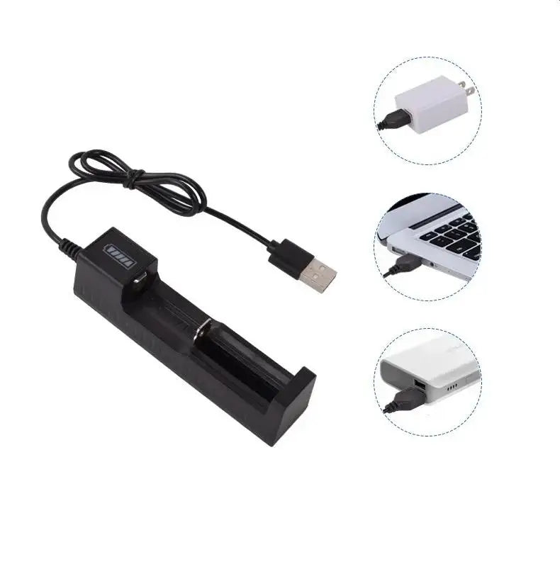 Universal 1 Slot Battery Charger Charging 4.2V Battery Charger For 14500 18650 26650 Lithium Battery Fast Smart Lithium Charger Zpaxo