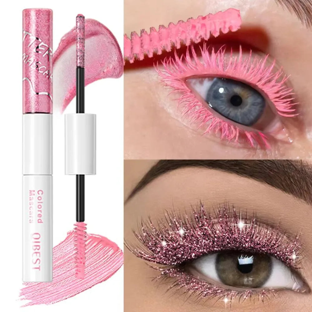 Double Head 1 Mascara Silk Fiber Lash Volume Waterproof Lasting Zpaxo