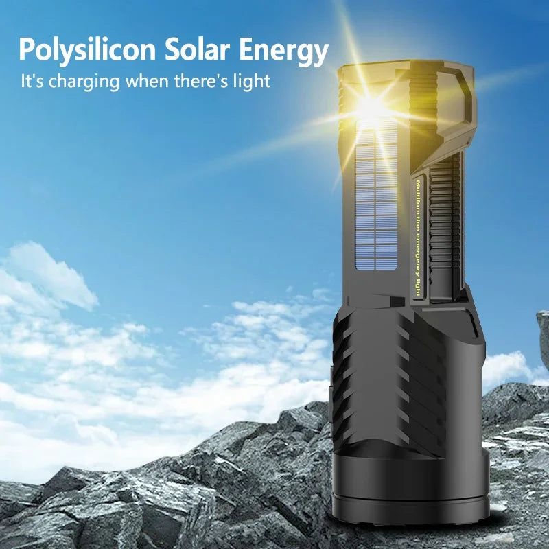 POCKETMAN XHP70 LED Searchlight – Solar USB Rechargeable Lantern