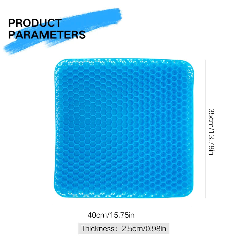 Gel Seat Cushion Summer Breathable Honeycomb Design Pressure Relief