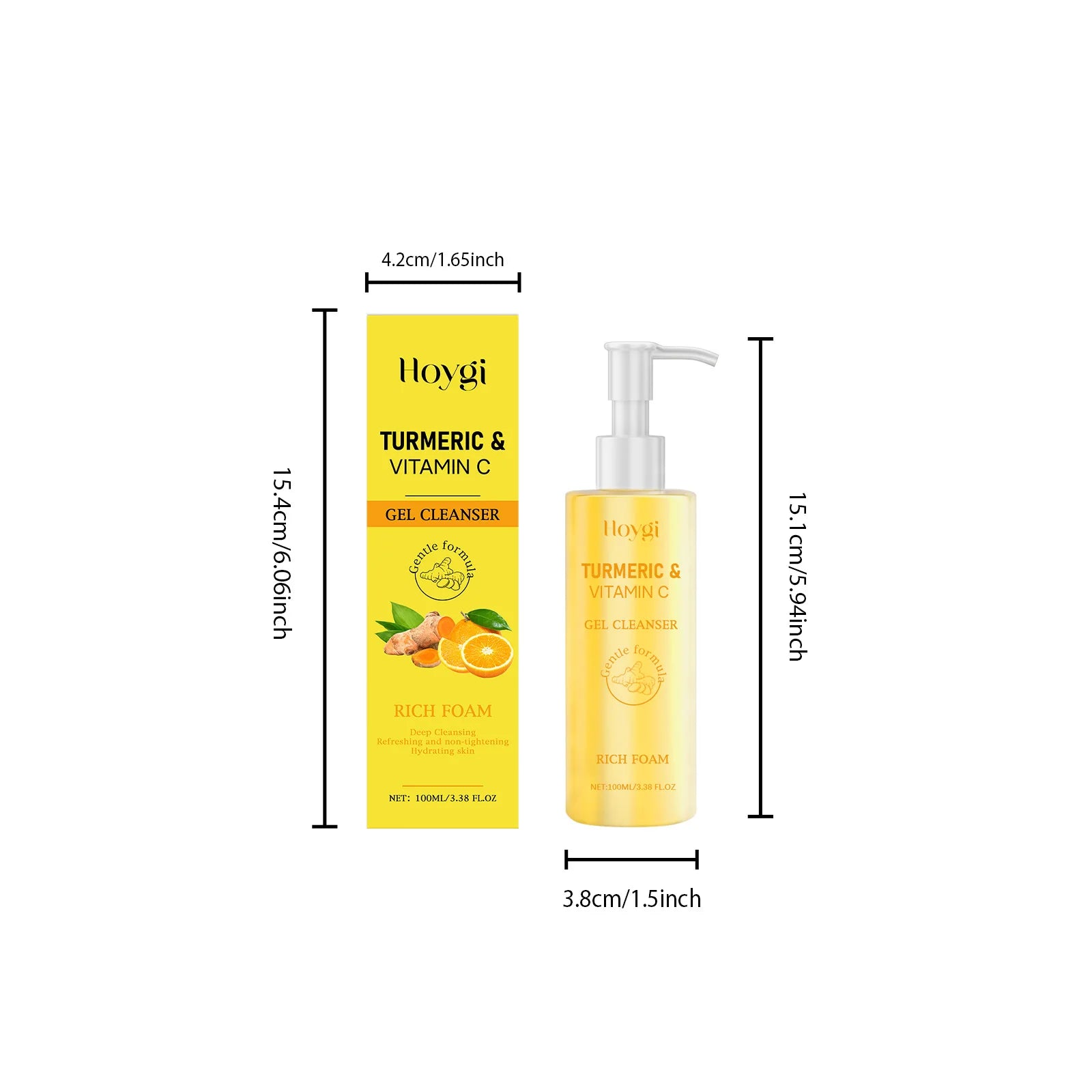Turmeric Vitamin C Brightening Facial Cleanser – Hoygi 100ml Facial Cleanser Zpaxo 100ml Boxed