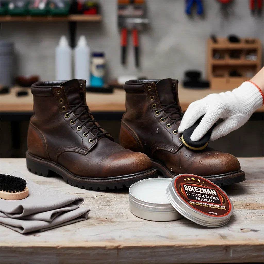 50g/100g Leather Maintenance Cream Waterproof Leather Boot Conditioner Saddle Oil Leather Polishing Care Softener Dirt Remover Zpaxo
