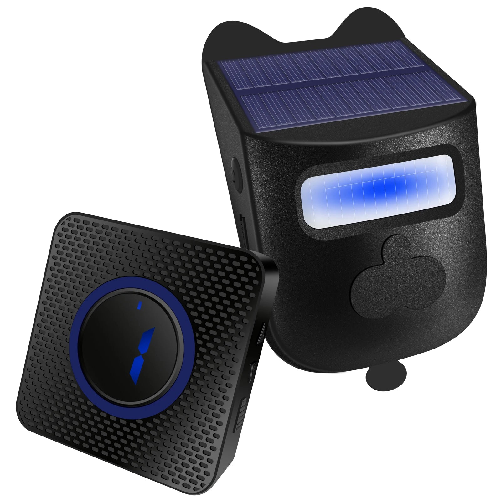 Solar Allee Doorbell Kit with Motion Sensor Outdoor Security Siren Wireless Transmission Range 200-300 Meters Zpaxo