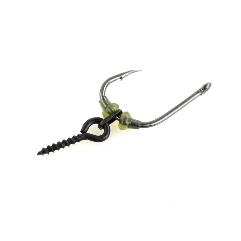 Hirisi 50pcs Rubber Fishing Rigs Fish Hook Stopper Terminal Tackle Accessories AH036 Carp Fishing Positioning Bead Buffer Beans Zpaxo