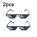 Pixelated Mosaic Sunglasses – Retro Party Shades Men & Women