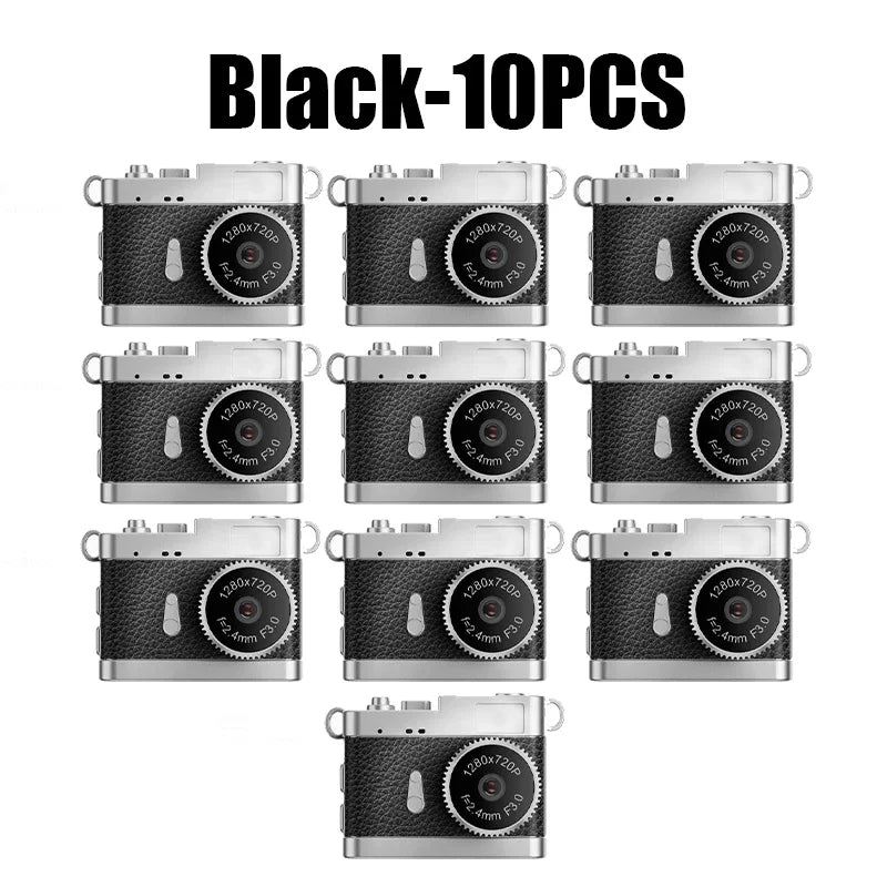 Lightweight Mini Campus Camera Students Stylish Portable Vlog Fashion Zpaxo Black 10PCS