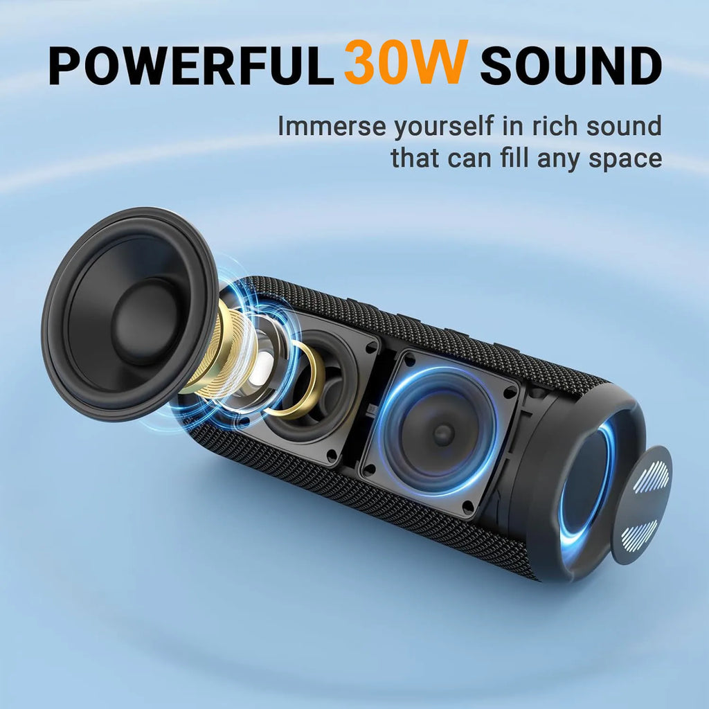 Bluetooth Speaker Portable Wireless HD Sound IPX7 Waterproof Up 30H